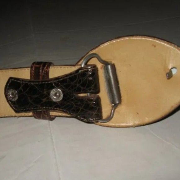 ❤️Amazing MONTANA MEXICO Exotic Patchwork Alligator Skin / Leather +Buckle 34 38 - Picture 8 of 10